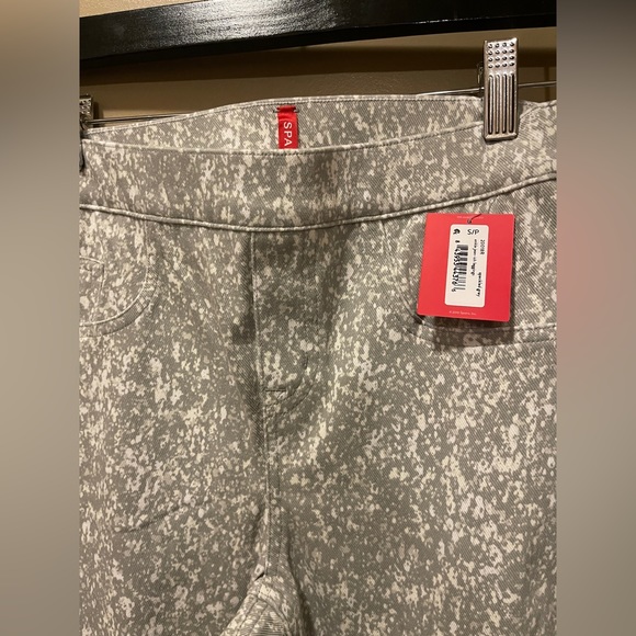 Spanx Ankle Jeanish Leggings In Speckled Grey NWT Size L Classic Boho Chic - Picture 3 of 3